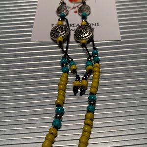 Long yellow earrings